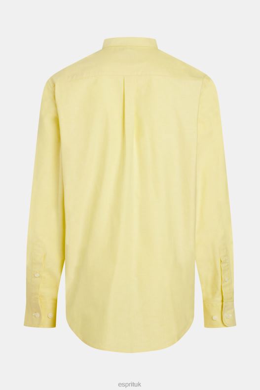 Esprit Regular fit oxford shirt Men Sunflower Yellow Shirts P0D0X801 - Image 7