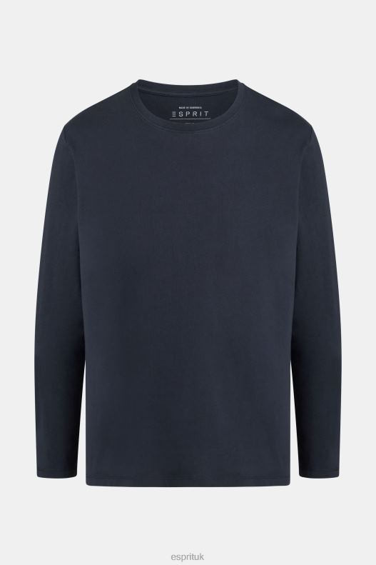 Esprit Regular solid jersey t-shirt Men Black T-Shirts P0D0X858 - Image 4