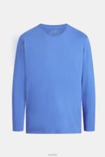 Esprit Regular solid jersey t-shirt Men Blue T-Shirts P0D0X861 - Image 4