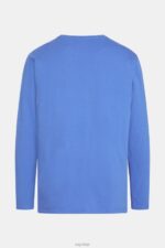 Esprit Regular solid jersey t-shirt Men Blue T-Shirts P0D0X861 - Image 5