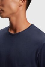 Esprit Regular solid jersey t-shirt Men Navy T-Shirts P0D0X860 - Image 2