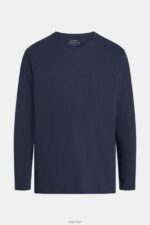 Esprit Regular solid jersey t-shirt Men Navy T-Shirts P0D0X860 - Image 4