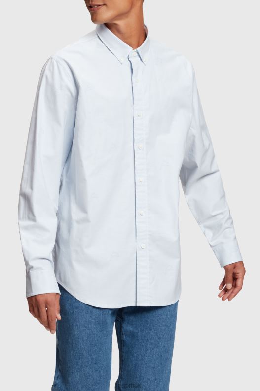 esprit_relaxed_fit_all_over_print_oxford_shirt_men_light_blue_shirts_p0d0x795.jpg Esprit Relaxed fit all-over print oxford shirt Men Light Blue Shirts P0D0X795 - Image 1