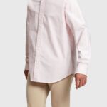 Esprit Relaxed fit all-over print oxford shirt Men Light Pink Shirts P0D0X796