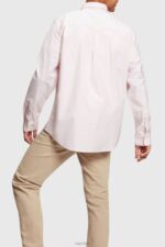 Esprit Relaxed fit all-over print oxford shirt Men Light Pink Shirts P0D0X796 - Image 3