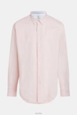 Esprit Relaxed fit all-over print oxford shirt Men Light Pink Shirts P0D0X796 - Image 6