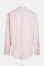 Esprit Relaxed fit all-over print oxford shirt Men Light Pink Shirts P0D0X796 - Image 7