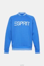 Esprit Relaxed fit logo sweatshirt Men Blue Sweatshirts & Hoodies P0D0X783 - Image 5