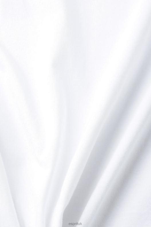 Esprit Retro logo print cotton t-shirt Men White T-Shirts P0D0X629 - Image 4