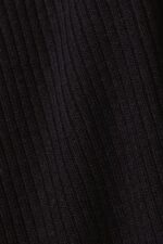 Esprit Rib-knit dress, linen blend Women Black Dresses P0D0X113 - Image 4
