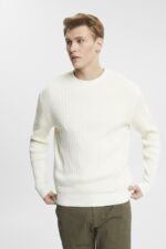 Esprit Rib knit jumper Men Ice Sweaters P0D0X763