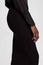 Esprit Rib knit pencil skirt Women Black Skirts P0D0X428 - Image 3