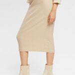 Esprit Rib knit pencil skirt Women Ice Skirts P0D0X432