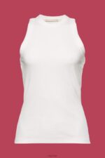 Esprit Rib knit tank top Women Off White Tank P0D0X93 - Image 5