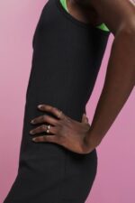 Esprit Ribbed jersey dress Women Black Dresses P0D0X285 - Image 3
