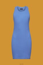 Esprit Ribbed jersey dress Women Grey Blue Dresses P0D0X287 - Image 5
