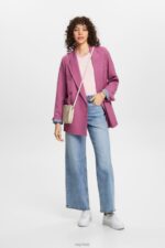 Esprit Ribbed jersey t-shirt Women Pastel Pink T-Shirts P0D0X2 - Image 2