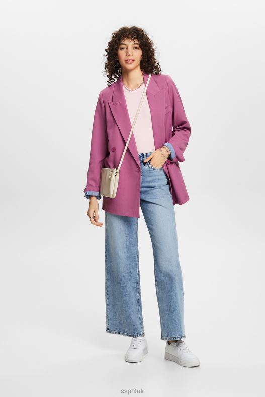 Esprit Ribbed jersey t-shirt Women Pastel Pink T-Shirts P0D0X2 - Image 2