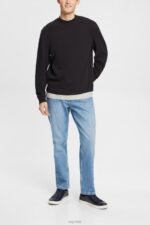 Esprit Ribbed long sleeve top Men Black Long Sleeve P0D0X818 - Image 2