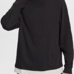 Esprit Ribbed long sleeve top Men Black Long Sleeve P0D0X818