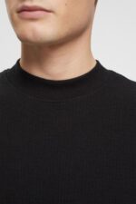 Esprit Ribbed long sleeve top Men Black Long Sleeve P0D0X818 - Image 3