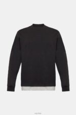 Esprit Ribbed long sleeve top Men Black Long Sleeve P0D0X818 - Image 5