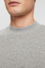 Esprit Ribbed long sleeve top Men Light Grey Long Sleeve P0D0X817 - Image 3