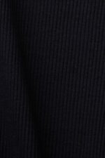 Esprit Ribbed long sleeve top Women Black Long Sleeve P0D0X88 - Image 4