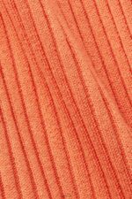 Esprit Ribbed, sleeveless jumper, linen blend Women Coral Orange Sweaters P0D0X110 - Image 4