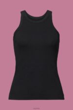 Esprit Ribbed tank top Women Black Tank P0D0X280 - Image 5