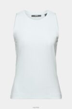 Esprit Ribbed tank top Women Light Aqua Green Tank P0D0X303 - Image 5