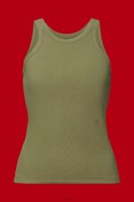 Esprit Ribbed tank top Women Olive Tank P0D0X283 - Image 5