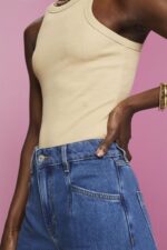Esprit Ribbed tank top Women Sand Tank P0D0X282 - Image 3