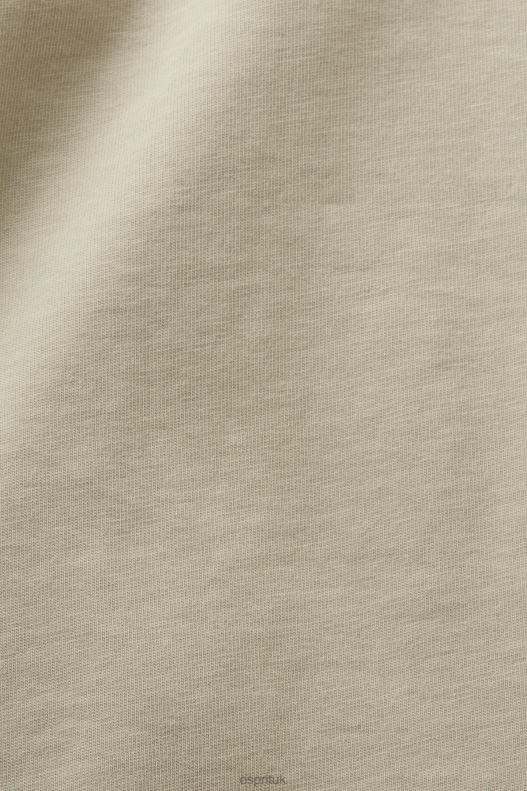 Esprit Rugby shirt with embroidered logo Men Dusty Green Long Sleeve P0D0X720 - Image 4