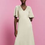 Esprit Satin midi dress Women Dusty Green Dresses P0D0X55