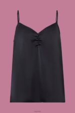 Esprit Satin strappy top Women Black Top P0D0X354 - Image 5