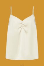 Esprit Satin strappy top Women Light Taupe Top P0D0X355 - Image 5