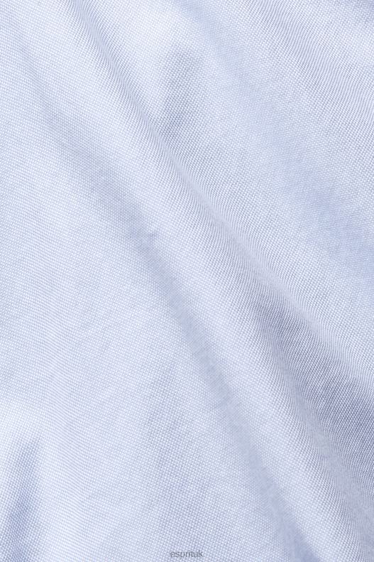 Esprit Shirt blouse made of 100% cotton Women Light Blue Blouses P0D0X515 - Image 4
