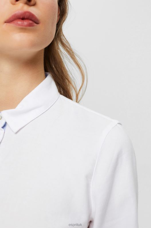 Esprit Shirt blouse made of 100% cotton Women White Blouses P0D0X514 - Image 3