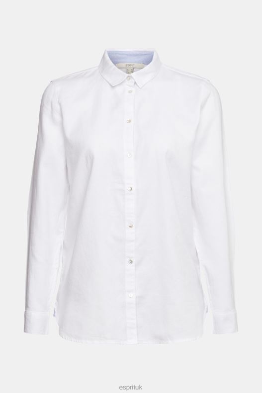 Esprit Shirt blouse made of 100% cotton Women White Blouses P0D0X514 - Image 5