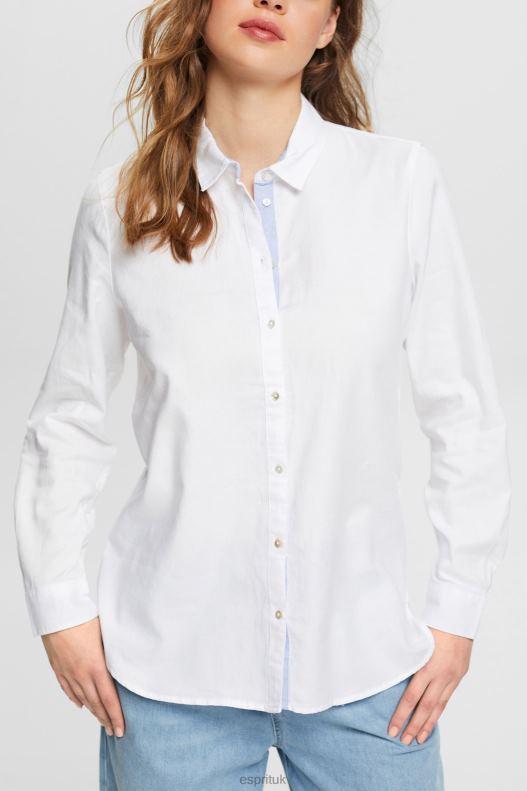 Esprit Shirt blouse made of 100% cotton Women White Blouses P0D0X514 - Image 1