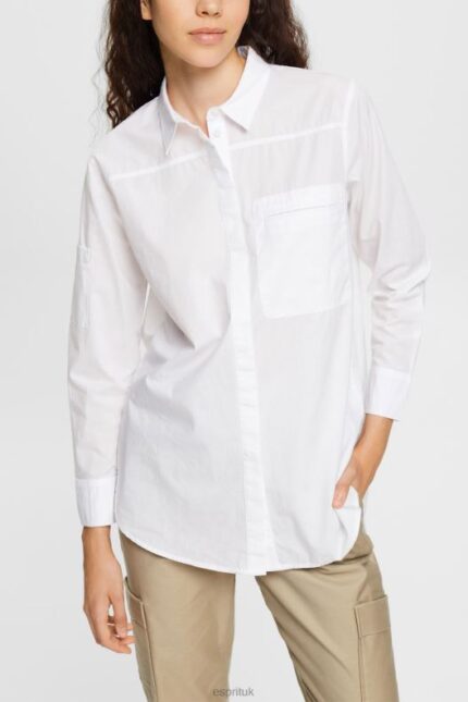 Esprit Shirt blouse, organic cotton Women White Blouses P0D0X541