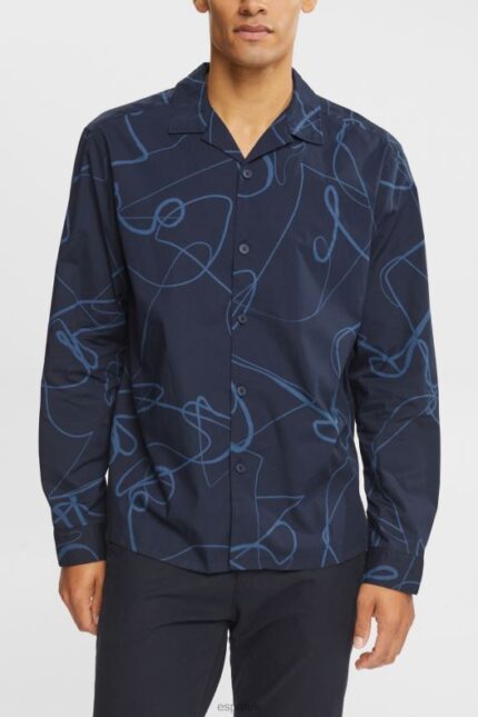 Esprit Shirt with a pattern Men Navy Shirts P0D0X910