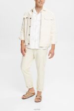 Esprit Shirt with a pattern Men White Shirts P0D0X909 - Image 2