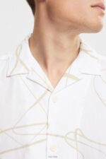 Esprit Shirt with a pattern Men White Shirts P0D0X909 - Image 3