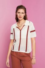 Esprit Short-sleeved polo jumper Women Ice Sweaters P0D0X105