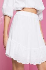 Esprit Skirts light woven Women White Skirts P0D0X114 - Image 3