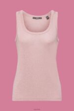 Esprit Sleeveless glitter top Women Blush Tank P0D0X403 - Image 5