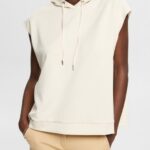 Esprit Sleeveless hoodie with side slits Women Ice Sweatshirts & Hoodies P0D0X532