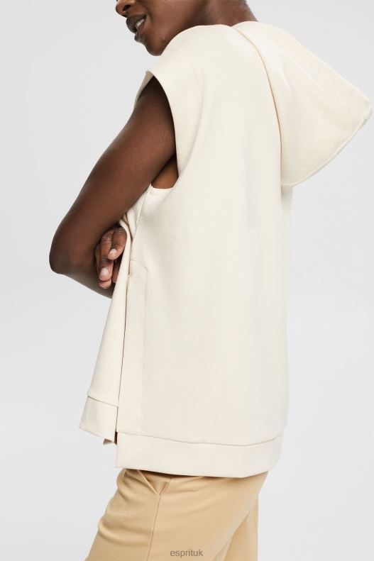 Esprit Sleeveless hoodie with side slits Women Ice Sweatshirts & Hoodies P0D0X532 - Image 3